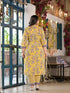 Women Plus Size Yellow Pure Cotton Kurta Set With Dupatta